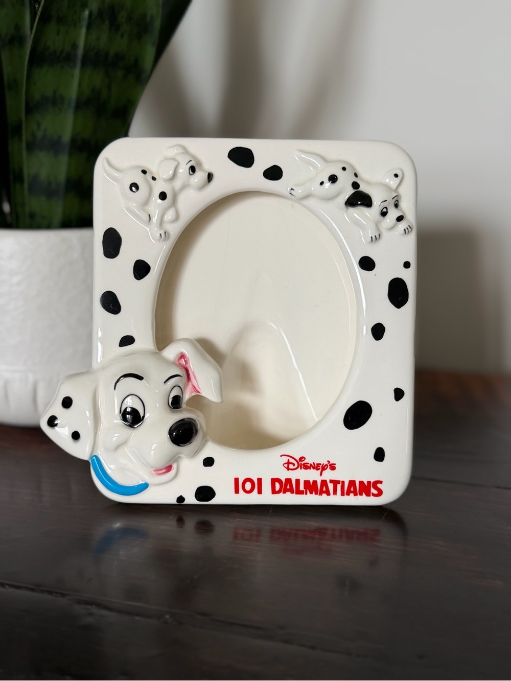Disney 101 Dalmatians Ceramic Picture Frame Vintage